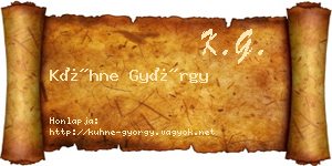 Kühne György névjegykártya