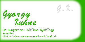 gyorgy kuhne business card