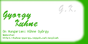 gyorgy kuhne business card